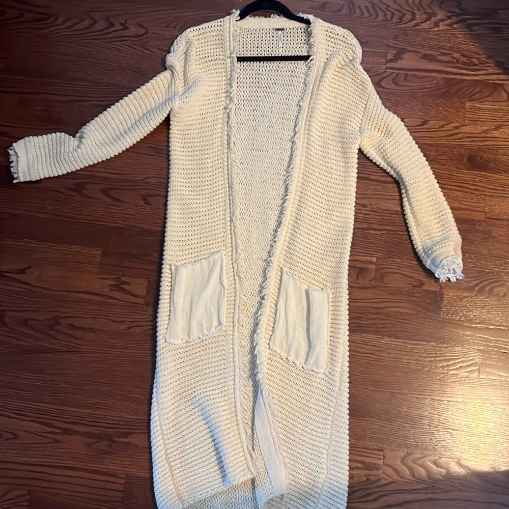 Long free people cardi